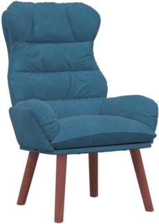 vidaXL Entspannungsstuhl Blau 69 x 74 x 93 cm Samt 42001886