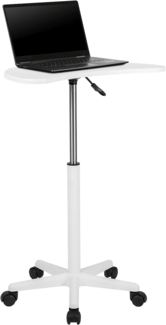 Flash Furniture Laptop-Schreibtische, Kunststoff, Weiß, 25. 5" W x 22. 5" D x 27" - 36. 5" H