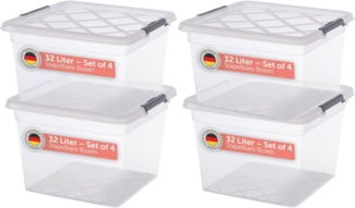 Blumtal Aufbewahrungsbox Aufbewahrungsbox mit Deckel aus Kunststoff 100% Neumaterial (4 St)