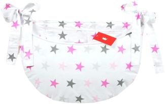 BABYLUX Babybetttasche Organizer BETTTASCHE Spielzeugtasche 93. Sterne Rosa