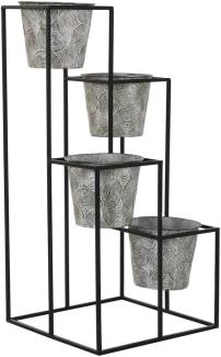 Blumentopf DKD Home Decor Grau Metall Abgenutzt 34 x 34 x 71 cm