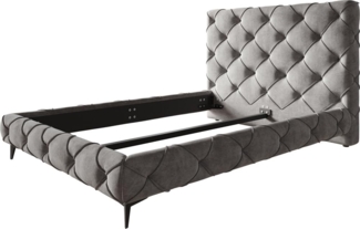 Polsterbettgestell Nayara 140x200 cm Mikrofaser Grau