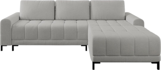 Ecksofa Aurezi L mit Bettkasten und Schlaffunktion (Farbe: Velo 633, Seite: Rechts)