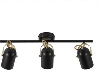 Leuchte Lotus, Schwarz/Messing