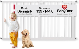 BabyDan Extrabreit/Flur Druckfit Sicherheitsgitter 139–144,8 cm / 54,7–57 Zoll, 7 kg
