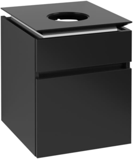 Villeroy & Boch Legato Waschtischunterschrank B566, 450x550x500mm, Waschtisch mittig, Farbe: Black Matt Lacquer - B56600PD