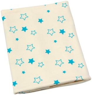 ByBoom - BIO Babydecke 70x100 cm Natur/Sterne Aqua