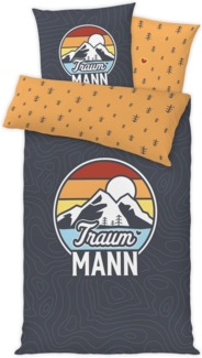 Bettwäsche Bettgarnitur Bettbezug 2-tlg 135x200 cm Sheepworld Traummann 47888