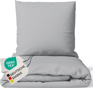 NYVI Bettwäsche Bettwäsche DreamScience Renforcé Uni, Renforcé, YKK Reißverschluss, Atmungsaktiv, Pflegeleicht