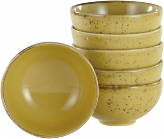 CreaTable Nature Collection 21980 Schalen Set, 6-teilig Curry