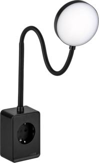 SEBSON LED Steckdosenleuchte LED Steckdosenleuchte dimmbar mit Flexarm, USB, Ein- und Ausschalter, LED integriert, neutralweiß, USB-A Anschluss, USB-C Anschluss, Dimmbar, Ein- und Ausschaltbar