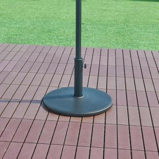 Sonnenschirmständer Bionaz Ø50x5,5 cm Beton 17 kg Schwarz [casa. pro]