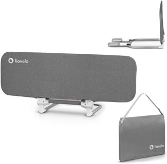 Lionelo Lora Tragbares Bettschutzgitter für Kinder, Neigungsverstellung bis 180°, klappbares Schutzgitter für Bett, 45 cm - 105 cm, StandSafe-Sicherung, Schutz gegen Herausfallen