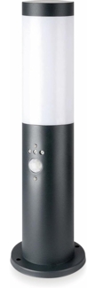 V-TAC Poller-Außenleuchte VT-838, IP44, E27, PIR-Sensor, Edelstahl, 450mm, VT-8965, grau