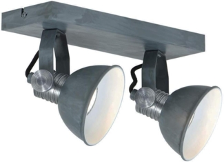 LED Decken- und Wandlampe, grau, H 18 cm, BROOKLYN