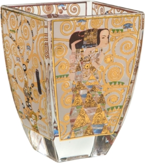 Goebel Artis Orbis Die Erwartung Windlicht, Teelichthalter, Teelichtglas, Kerzenglas, mit Teelicht, Kerze, Gustav Klimt, Glas, H 11 cm, 66900986