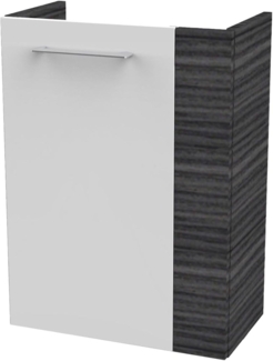 Fackelmann SBC B. PERFEKT Waschbeckenunterschrank 45 cm, Anthrazit Holzoptik/Weiß, links