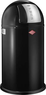 Wesco 175 831 Pushboy Abfallsammler 50 Liter schwarz 40 x 40 x 75. 5cm (L-B-H), Edelstahl