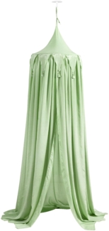 Navaris Kinderbett Baldachin 240x50 cm - Betthimmel für Jungen Mädchen Kinderzimmer - Babybett Vorhang Moskitonetz inkl. Montagematerial - Mintgrün