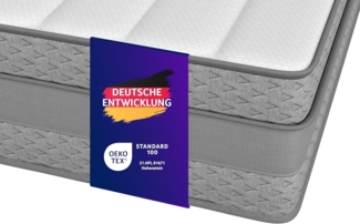 Traumnacht SleepGuard orthopädische 7-Zonen Taschenfederkernmatratze, Härtegrad 3 (H3), 140x200 cm, Öko-Tex Zertifiziert, produziert nach deutschem Qualitätsstandard