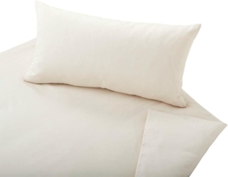 Cotonea Bio Hotelbettwäsche Satin Classic|Kissenbezug einzeln 40x80 cm| natur