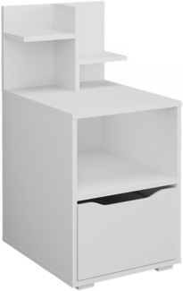 Nachttisch Ruben Weiß 40 x 82.2 cm mit Schublade Vicco