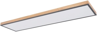 LED Deckenpanel, Holz-Optik, Fernbedienung, CCT, L 120 cm