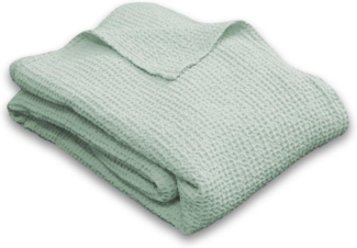 140x200 cm Waffelpiqué leichte Polycotton Tagesdecke in der Farbe hellgrau