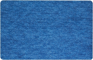 Spirella Badteppich Badematte Duschvorleger Mikrofaser Hochflor | flauschig | rutschhemmend | Gobi | geeignet für Fußbodenheizung | 40x60 cm | Blau