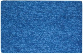 Spirella Badteppich Badematte Duschvorleger Mikrofaser Hochflor | flauschig | rutschhemmend | Gobi | geeignet für Fußbodenheizung | 40x60 cm | Blau