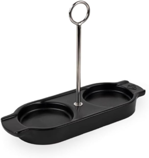 PEUGEOT Trinkflasche Menage LINEA Keramik Schwarz 18cm mit Griff Gewürzmühlen Untersetzer