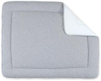 BEMINI Laufstalleinlage Krabbeldecke Pady waffle + jersey bio Grau melange