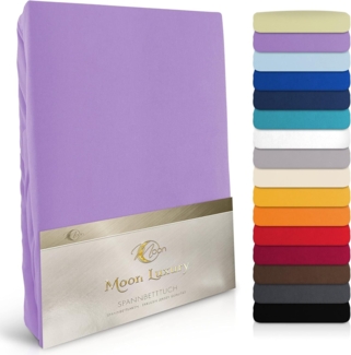MOON Heimtextilien Spannbettlaken MOON-Luxury Spannbettlaken Jersey Stretch 230g/m², 97% Mako-Baumwolle 3% Elastan