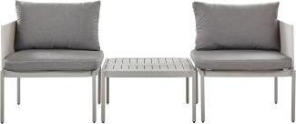 Lounge Set TERRACINA Metall Hellgrau