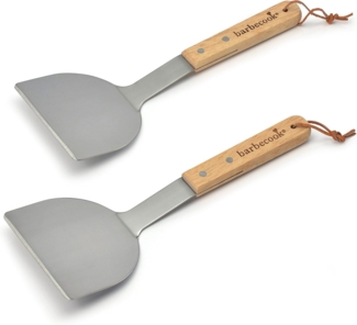 Barbecook Wender, 2er Set, Edelstahl silber / Holzgriff, 31 cm