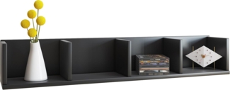 VCM Wandregal Honsa 900046 Schwarz H. 15 x B. 97 x T. 17 cm