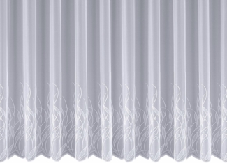 Sehlbach Gardine Jacquard Ornamente weiß 300 x 145 cm