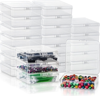 Belle Vous Aufbewahrungsbox Kleine Kunststoffbehälter mit Schnappdeckel (24 Stück), Small Plastic Boxes with Snap Lid (24 pcs)