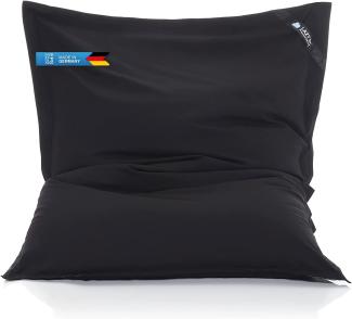 Original LAZY BAG Sitzsack XXL 400L Riesensitzsack aus Baumwolle 180x140cm (Schwarz)