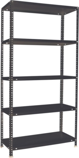 Simon Rack Metallregal, 5 verstellbare Regalböden, 100 kg Biegepunkt, 2000 x 1000 x 400 mm, mit Schrauben, Lagerregal, Anthrazit - Comfort