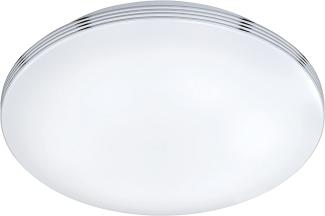 Elegante schlichte LED Badleuchte APART, Chrom, Acryl weiß, Ø 41 cm