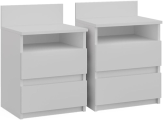 Nachttisch Monty Weiß 2er Set Vicco