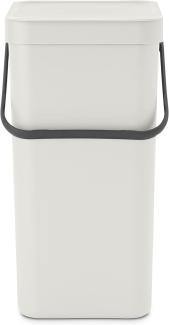 Brabantia 'Sort & Go' Abfallbehälter, Kunststoff, Light Grey, 16 Liter