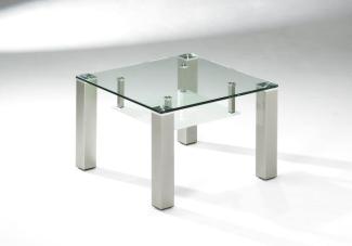 Couchtisch Glas 65x65 - mit Ablage