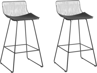 Set mit 2 Barstühlen FREDONIA Metall Schwarz