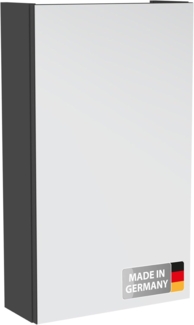 Fackelmann Easy Spiegelschrank in Anthrazit – 40 cm Breite, 1 Einlegeboden, Moderner Badezimmerschrank mit praktischem Stauraum, Made in Germany