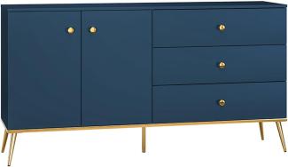 Sideboard Marine Kommode 160x40x85cm dunkelblau