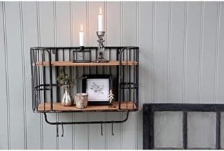 Wandregal mit 5 Haken Regal Chic Antique H45,5 / B20,5 / L52cm 41427-24