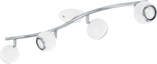 Eglo 31004 LED Spotleuchte BIMEDA Stahl weiß, chrom GU10-LED max. 4X2,8W L:64cm 3000K