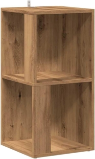 vidaXL Eckregal, Eckregal Artisan-Eiche 33x33x67 cm Holzwerkstoff